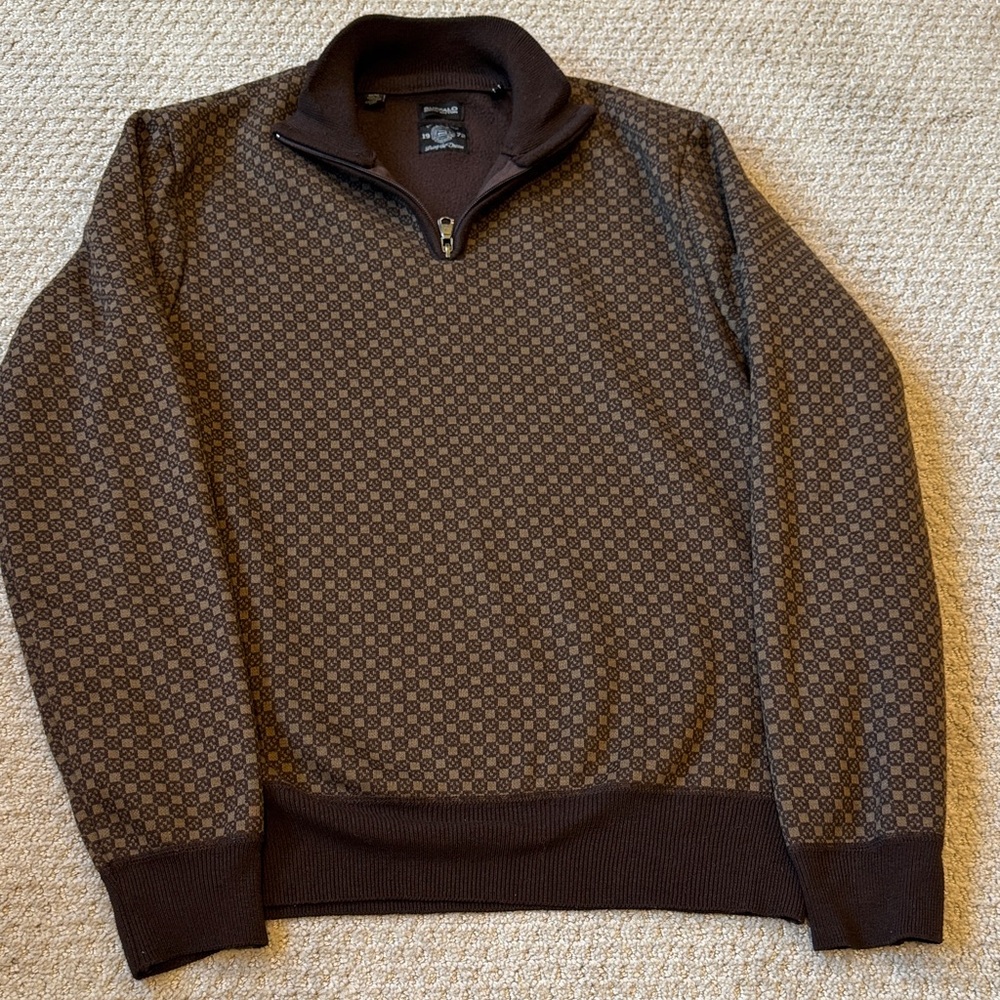 Buffalo David Bitton Chocolate Patterned Zip-Up S… - image 2